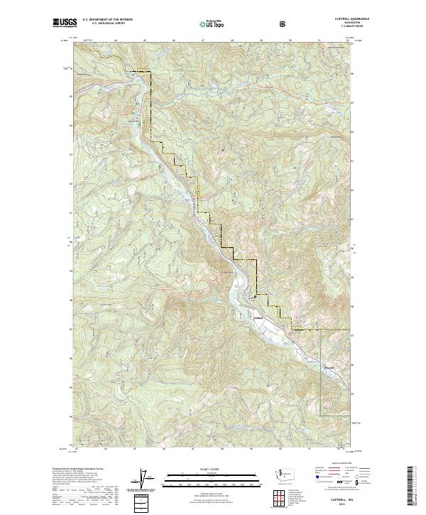 Cliffdell, WA — USGS 7.5-minute topo (2023)