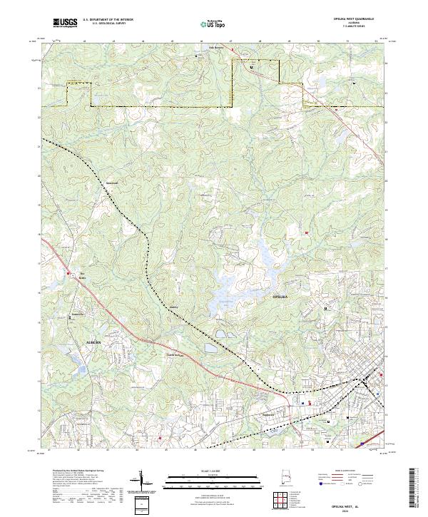 Opelika West, AL — USGS 7.5-minute topo (2024)