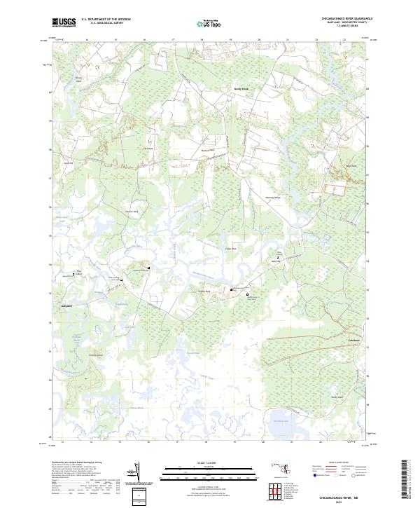 Chicamacomico River, MD — USGS 7.5-minute topo (2023)