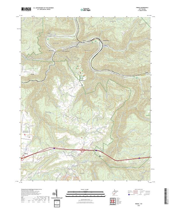 Prince, WV — USGS 7.5-minute topo (2023)