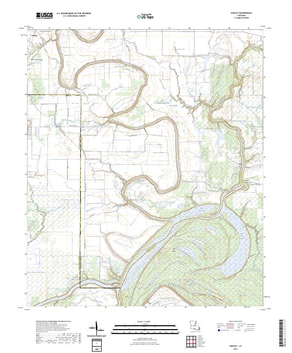 Oakley, LA — USGS 7.5-minute topo (2024)