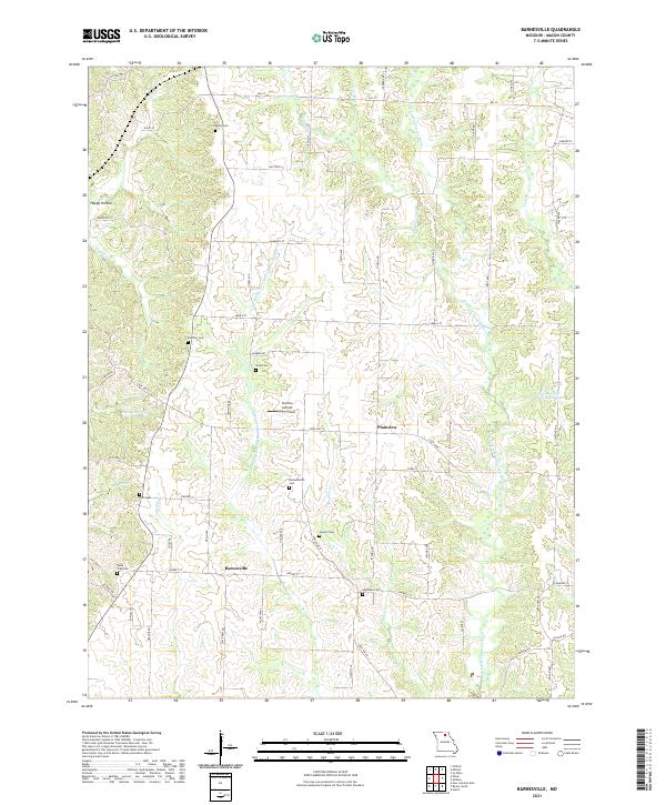 Barnesville, MO — USGS 7.5-minute topo (2021)