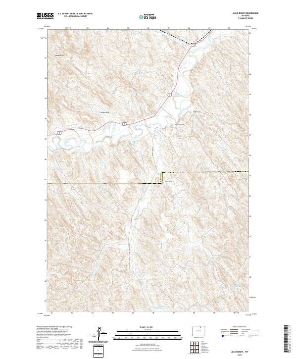 Julio Draw, WY — USGS 7.5-minute topo (2021)