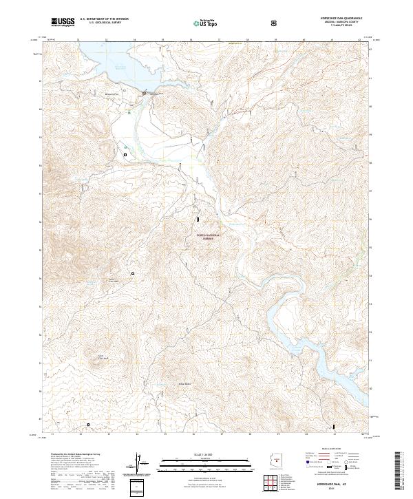 Horseshoe Dam, AZ — USGS 7.5-minute topo (2021)