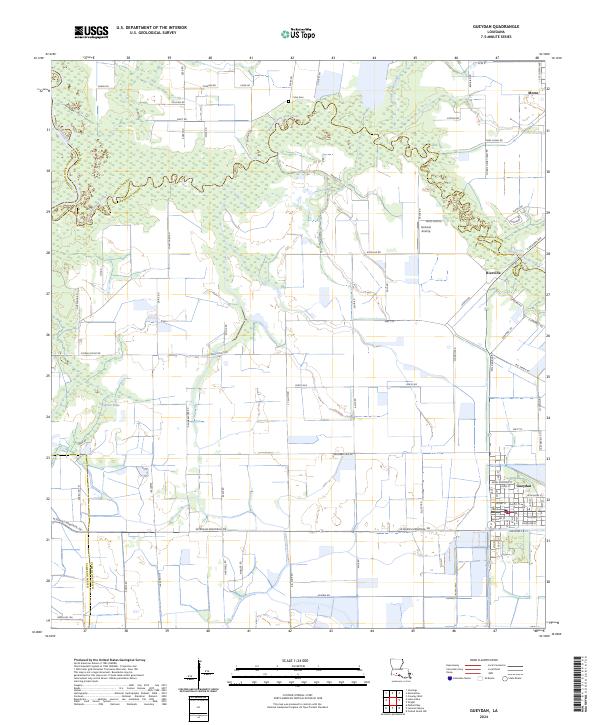 Gueydan, LA — USGS 7.5-minute topo (2024)