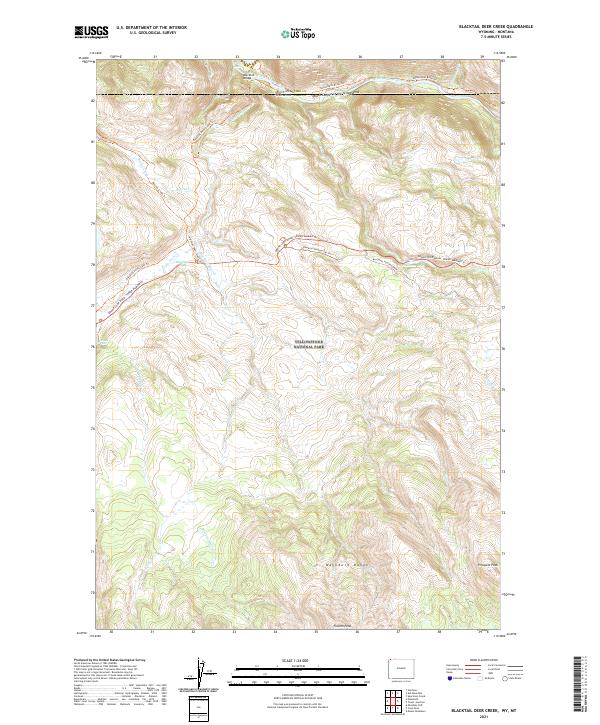 Blacktail Deer Creek, WY-MT — USGS 7.5-minute topo (2021)