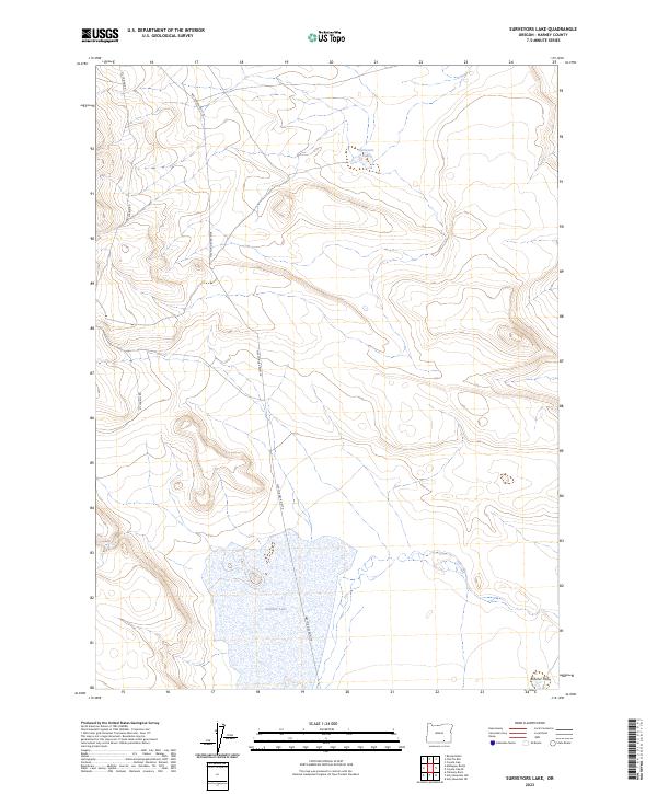 Surveyors Lake, OR — USGS 7.5-minute topo (2023)