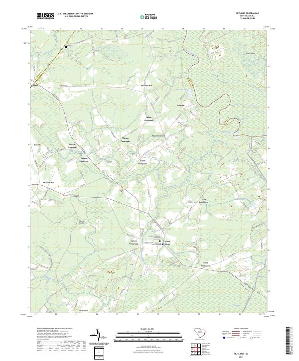 Outland, SC — USGS 7.5-minute topo (2024)