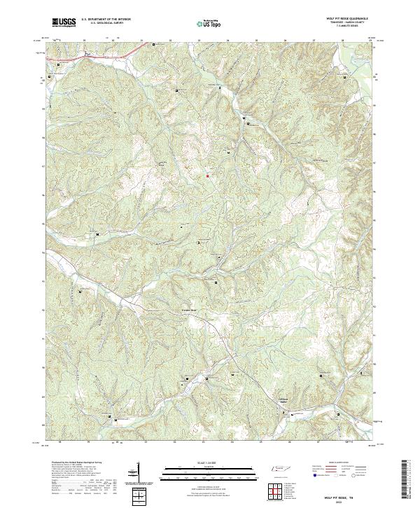 Wolf Pit Ridge, TN — USGS 7.5-minute topo (2022)