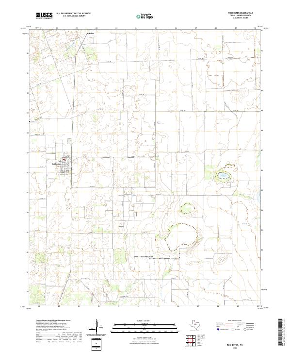 Rochester, TX — USGS 7.5-minute topo (2022)