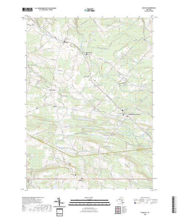 Carlisle, NY — USGS 7.5-minute topo (2023)