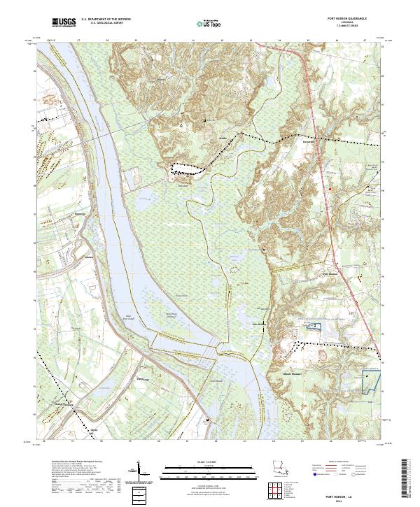 Port Hudson, LA — USGS 7.5-minute topo (2024)