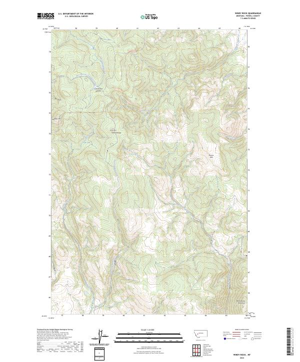 Windy Rock, MT — USGS 7.5-minute topo (2024)