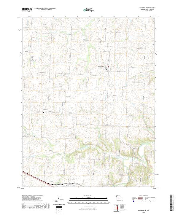 Hughesville, MO — USGS 7.5-minute topo (2021)