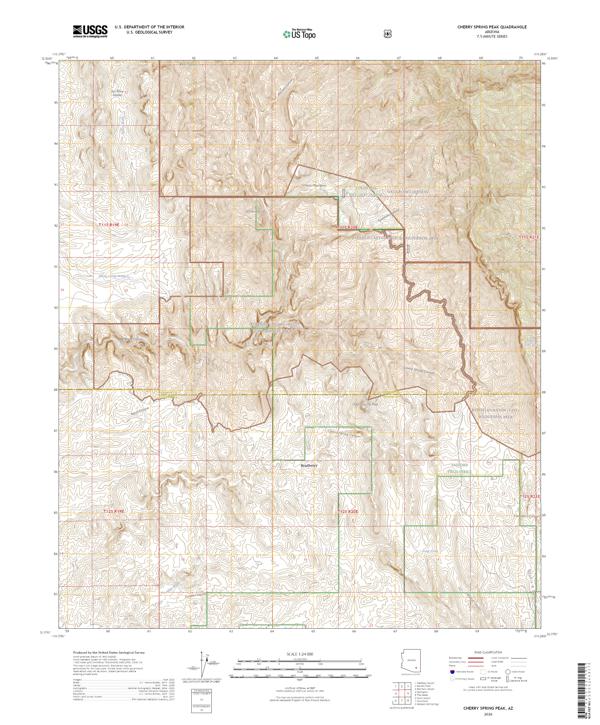 Cherry Spring Peak, AZ — USGS 7.5-minute topo (2026)