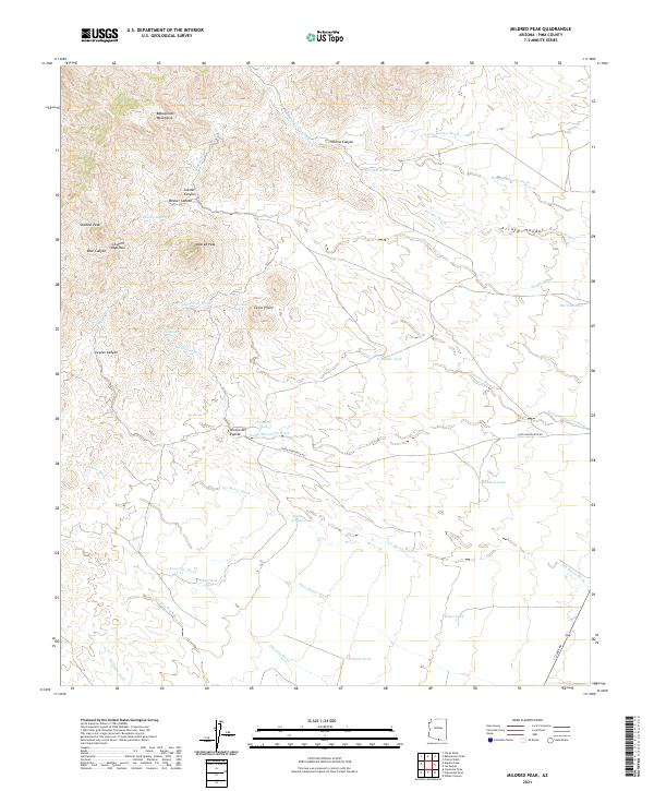 Mildred Peak, AZ — USGS 7.5-minute topo (2021)