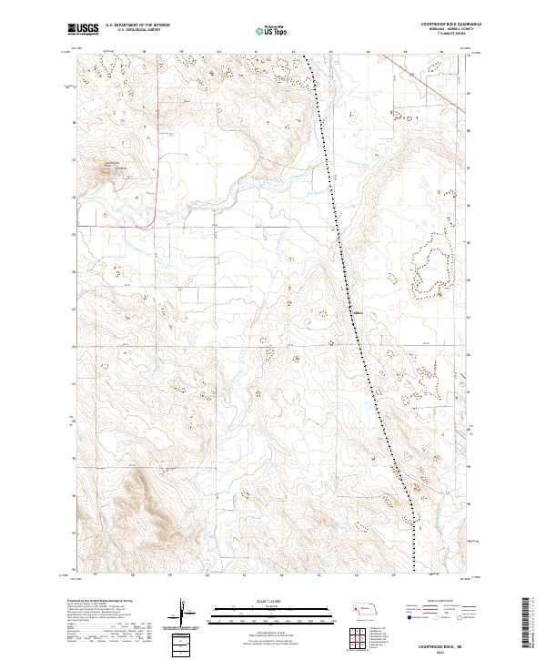 Courthouse Rock, NE — USGS 7.5-minute topo (2021)
