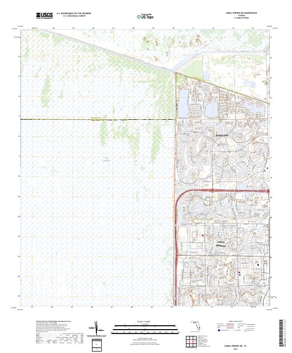 Coral Springs NE, FL — USGS 7.5-minute topo (2024)