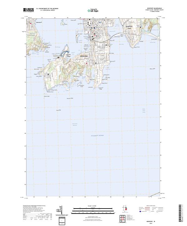 Newport, RI — USGS 7.5-minute topo (2024)