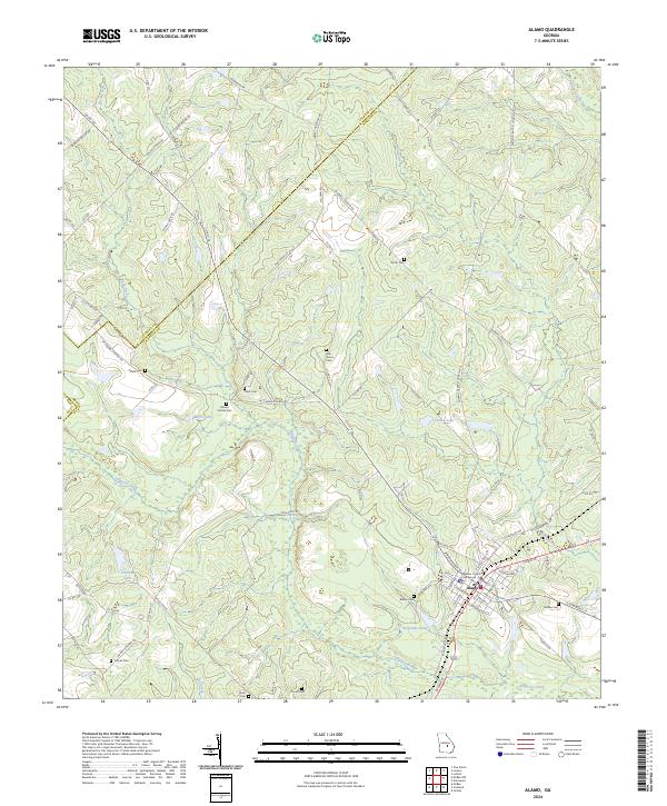Alamo, GA — USGS 7.5-minute topo (2024)