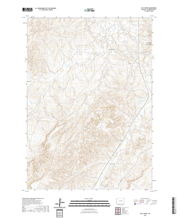 Salt Creek, WY — USGS 7.5-minute topo (2021)