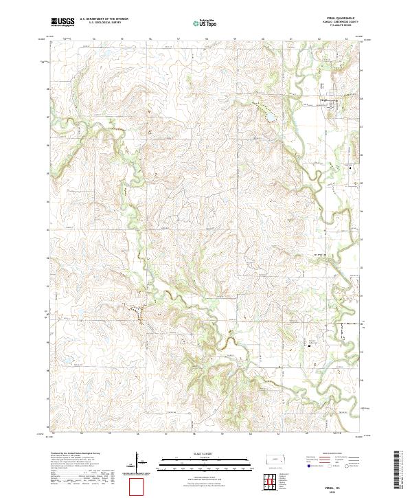 Virgil, KS — USGS 7.5-minute topo (2022)