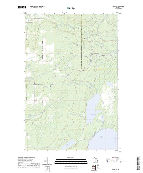 Rice Lake, MI — USGS 7.5-minute topo (2023)