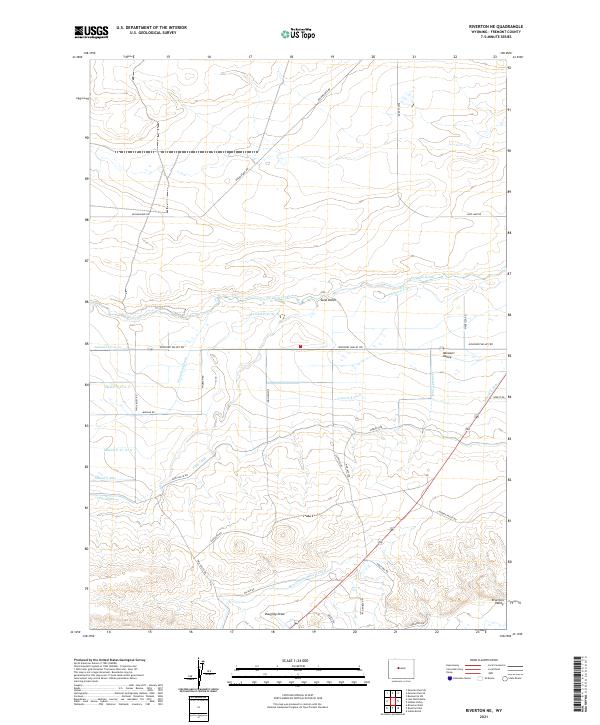 Riverton NE, WY — USGS 7.5-minute topo (2021)