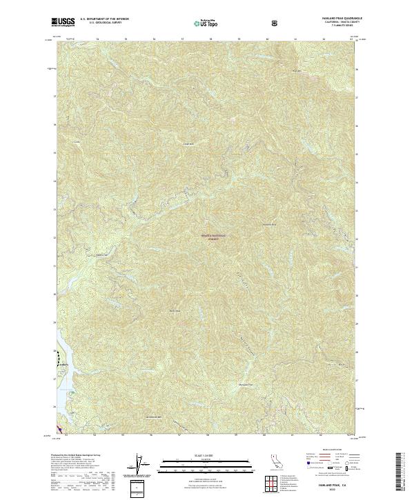 Hanland Peak, CA — USGS 7.5-minute topo (2022)