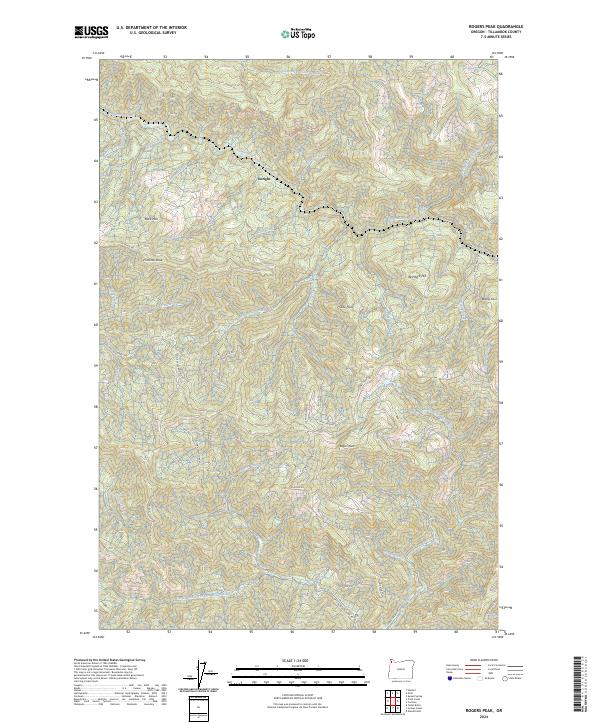Rogers Peak, OR — USGS 7.5-minute topo (2024)