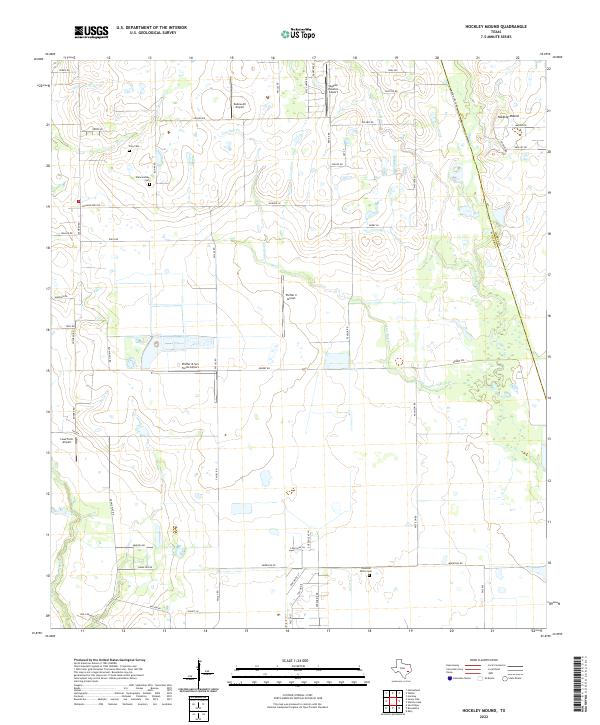 Hockley Mound, TX — USGS 7.5-minute topo (2022)