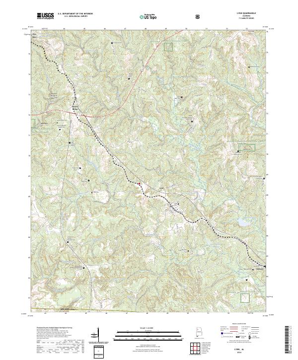 Lynn, AL — USGS 7.5-minute topo (2024)