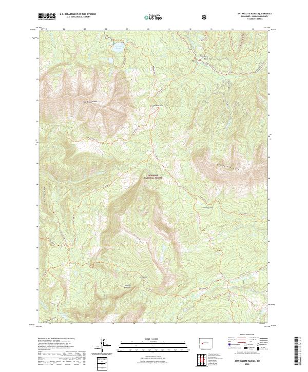 Anthracite Range, CO — USGS 7.5-minute topo (2022)