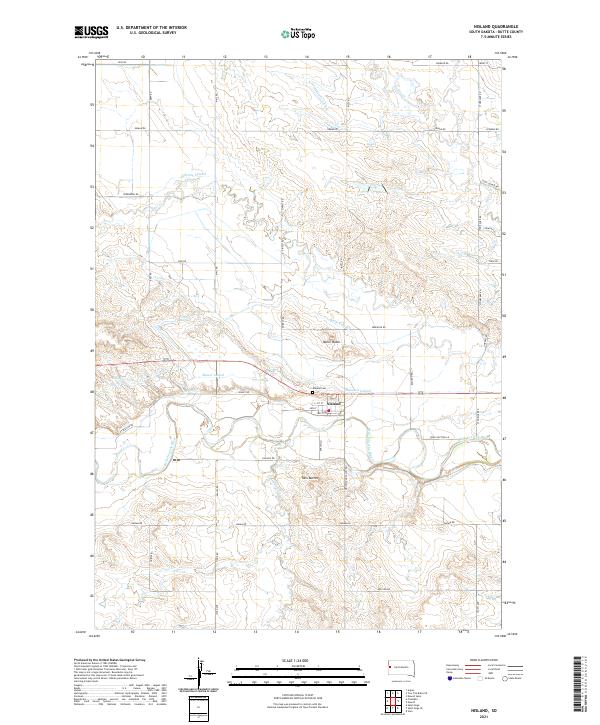 Nisland, SD — USGS 7.5-minute topo (2021)