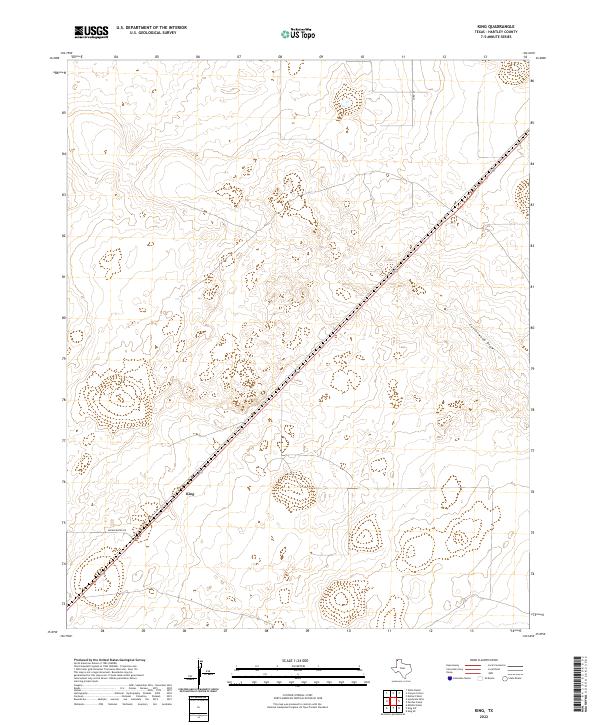 King, TX — USGS 7.5-minute topo (2022)