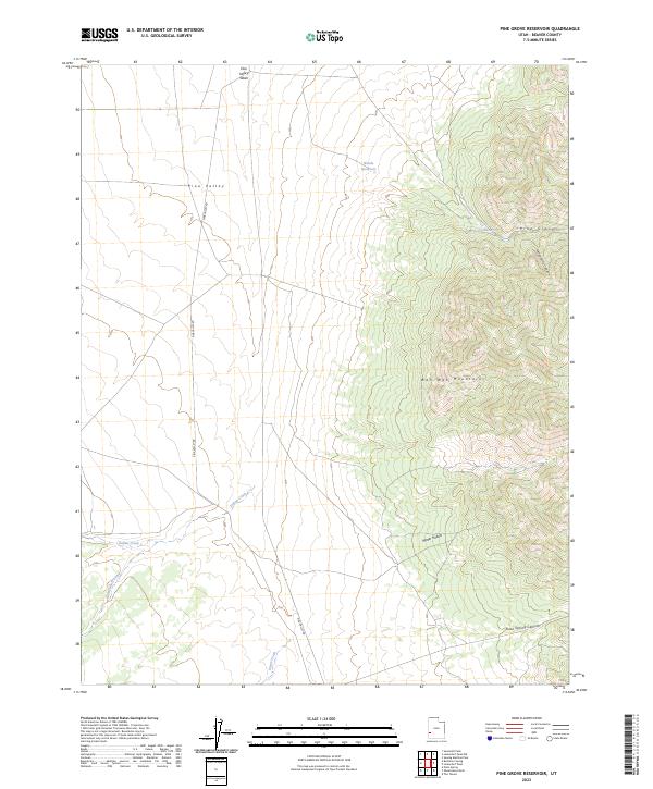 Pine Grove Reservoir, UT — USGS 7.5-minute topo (2023)