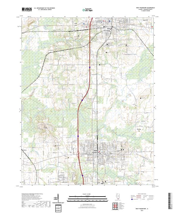 West Frankfort, IL — USGS 7.5-minute topo (2024)