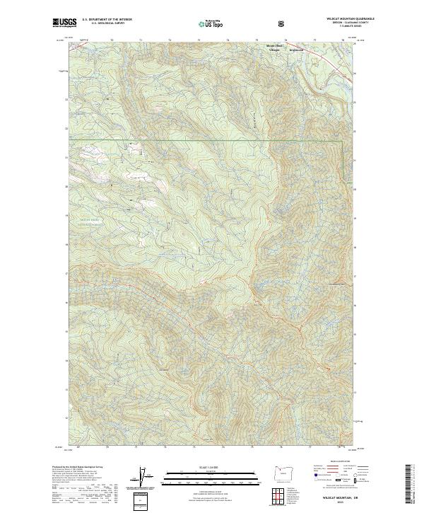 Wildcat Mountain, OR — USGS 7.5-minute topo (2023)