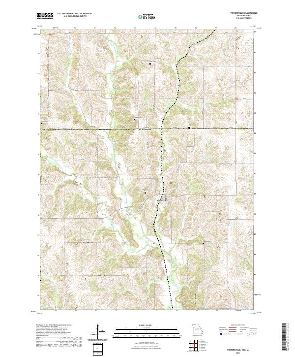 Powersville, MO-IA — USGS 7.5-minute topo (2021)