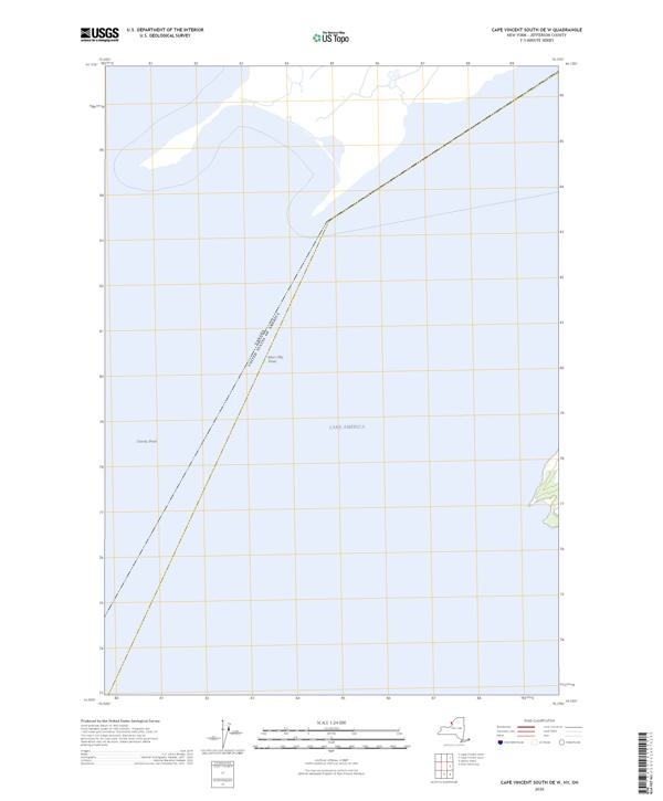 Cape Vincent South OE W, NY-ON — USGS 7.5-minute topo (2026)