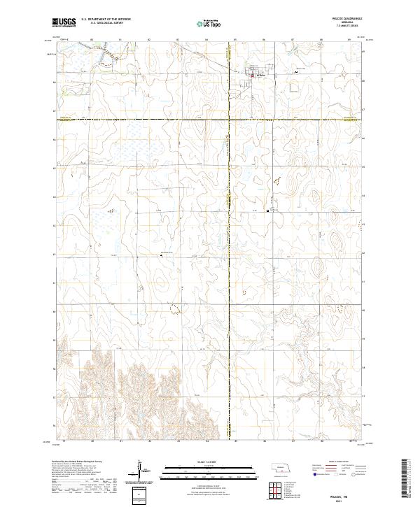 Wilcox, NE — USGS 7.5-minute topo (2021)