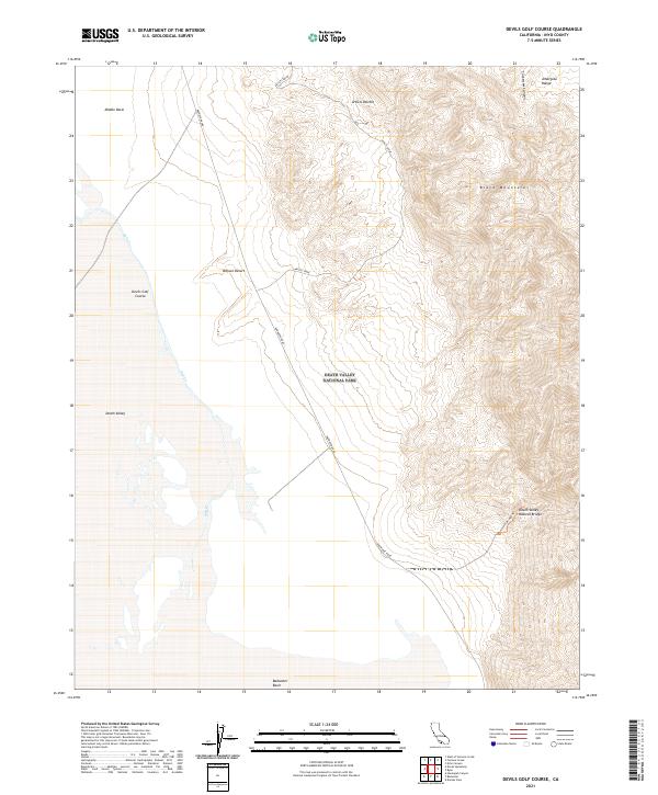 Devils Golf Course, CA — USGS 7.5-minute topo (2021)