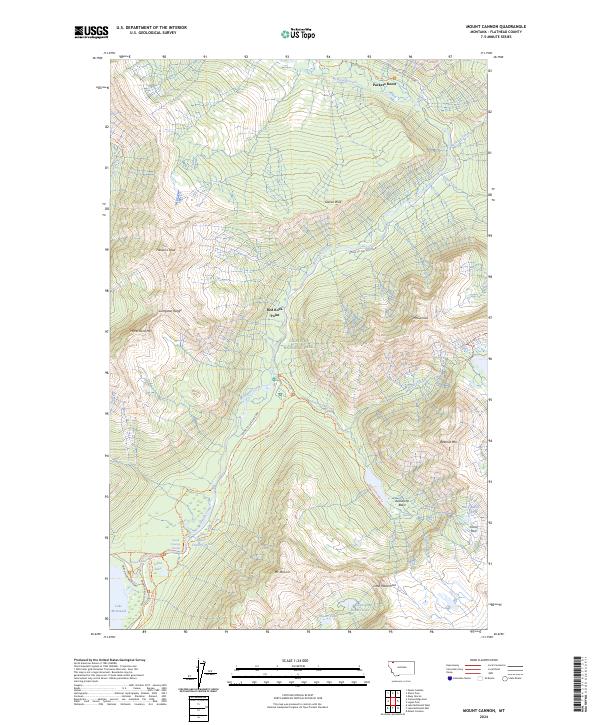 Mount Cannon, MT — USGS 7.5-minute topo (2024)