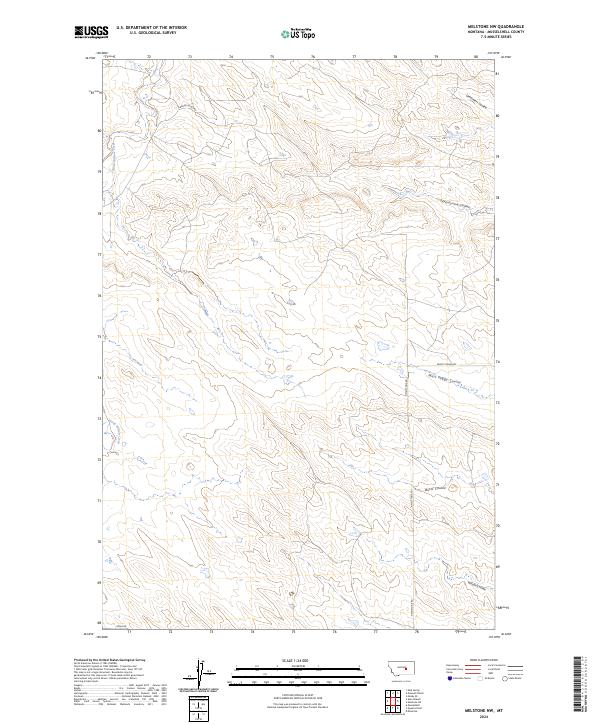 Melstone NW, MT — USGS 7.5-minute topo (2024)