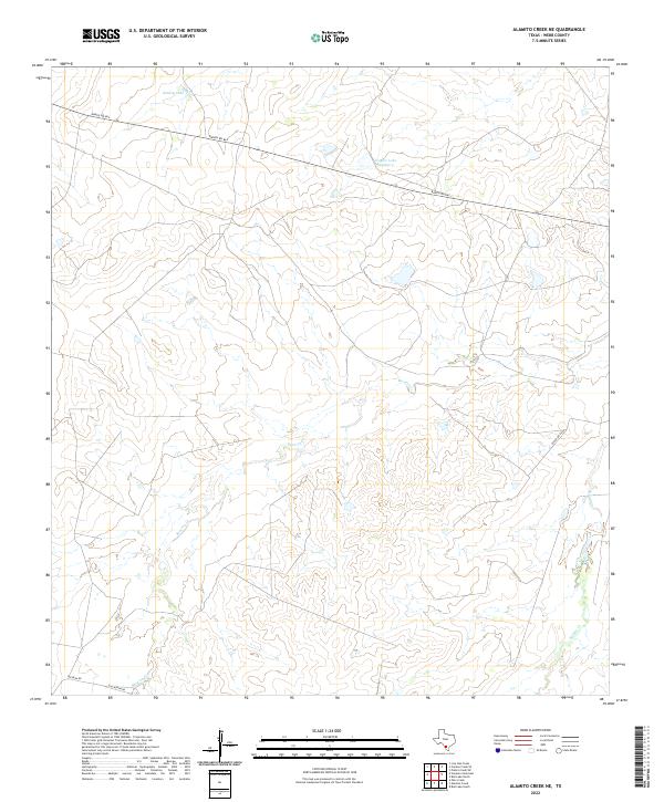 Alamito Creek NE, TX — USGS 7.5-minute topo (2022)