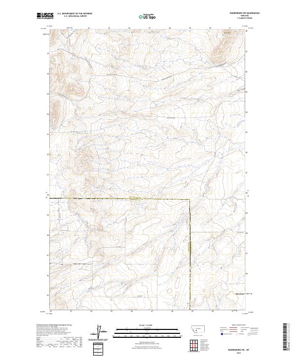 Radersburg SW, MT — USGS 7.5-minute topo (2024)