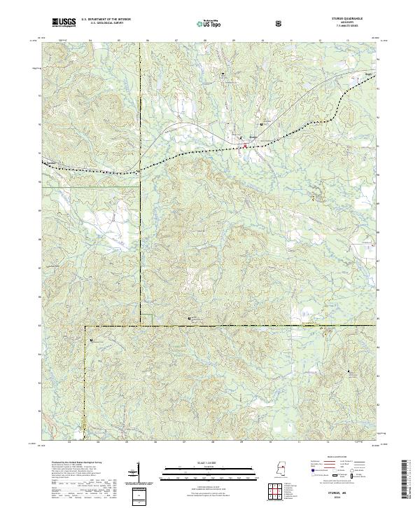 Sturgis, MS — USGS 7.5-minute topo (2024)