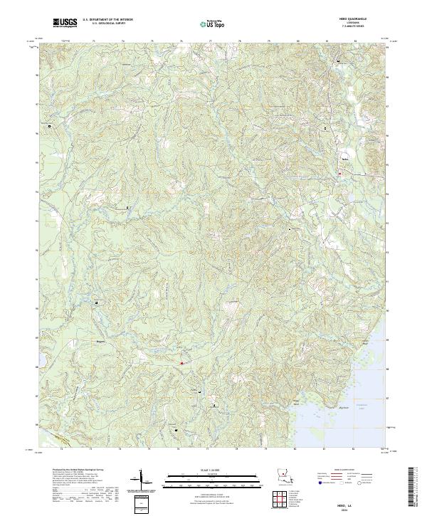 Nebo, LA — USGS 7.5-minute topo (2024)