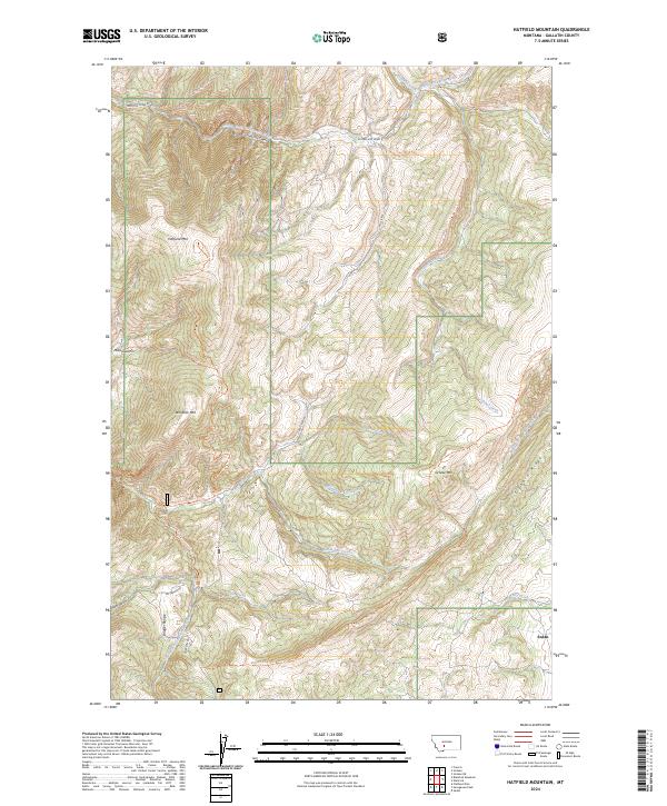 Hatfield Mountain, MT — USGS 7.5-minute topo (2024)