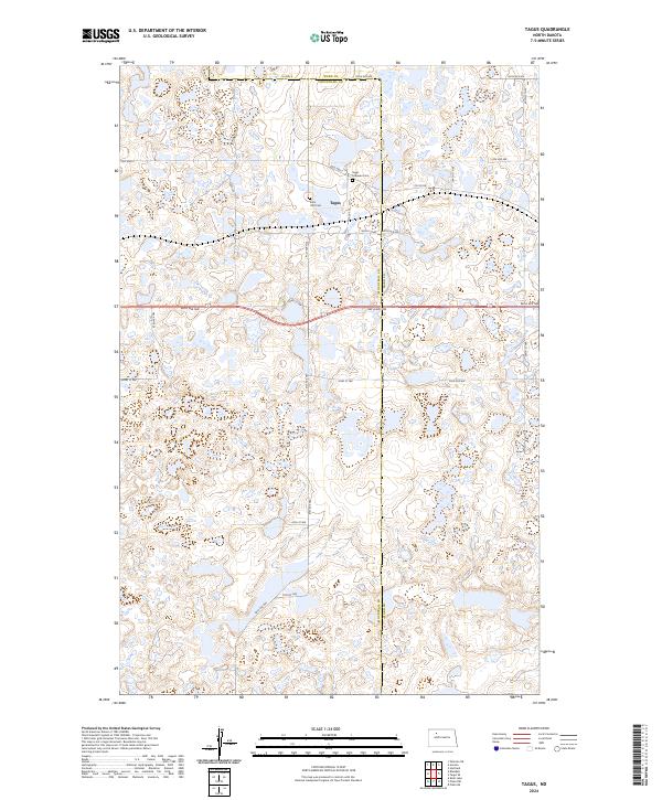 Tagus, ND — USGS 7.5-minute topo (2024)